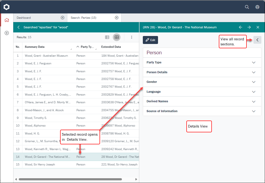 Click to enlarge Active section